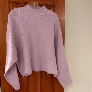 Maeve Lilac Ribbed Knit Top